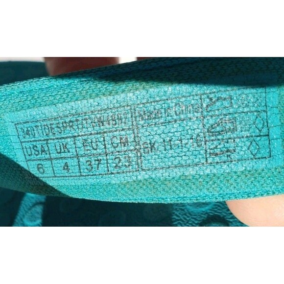 Vionic Womens Tide Sport Supportive Sandal Sz 6 Green w/Blue Trim Thong Orthotic - Picture 4 of 12